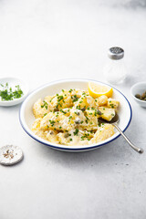 Potato salad with lemon dressing