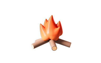 Cartoon bonfire model, 3d rendering. © 婷婷 季