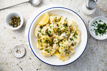 Potato salad with lemon dressing