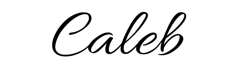 Caleb - black color - name - ideal for websites, emails, presentations, greetings, banners, cards, books, t-shirt, sweatshirt, prints, cricut, silhouette,	 - obrazy, fototapety, plakaty