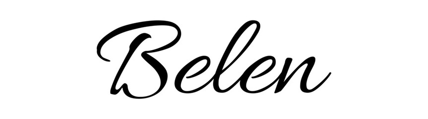 Belen - black color - name - ideal for websites, emails, presentations, greetings, banners, cards, books, t-shirt, sweatshirt, prints, cricut, silhouette,	