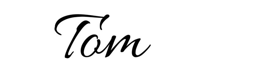Tom- black color - name - ideal for websites, emails, presentations, greetings, banners, cards, books, t-shirt, sweatshirt, prints, cricut, silhouette,	