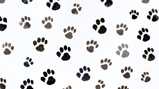 seamless pattern with dog feet