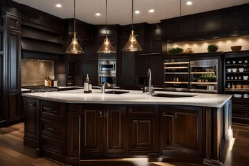 Interior of luxury kitchen