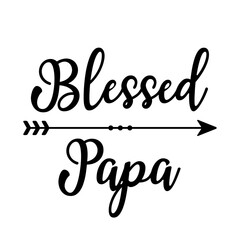 Vector Blessed Papa Illustration on White Background