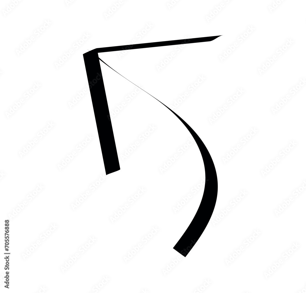 Poster arrow element of black-white set. its clean outline design ensures the message remains clear, making