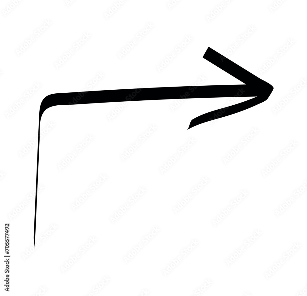 Aufkleber arrow element of black-white set. its outline style and elegant curve make it suitable for a wide ra