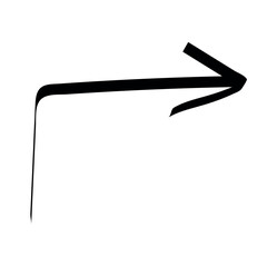 Arrow element of black-white set. Its outline style and elegant curve make it suitable for a wide range of design projects, from digital interfaces to print materials. Vector illustration.