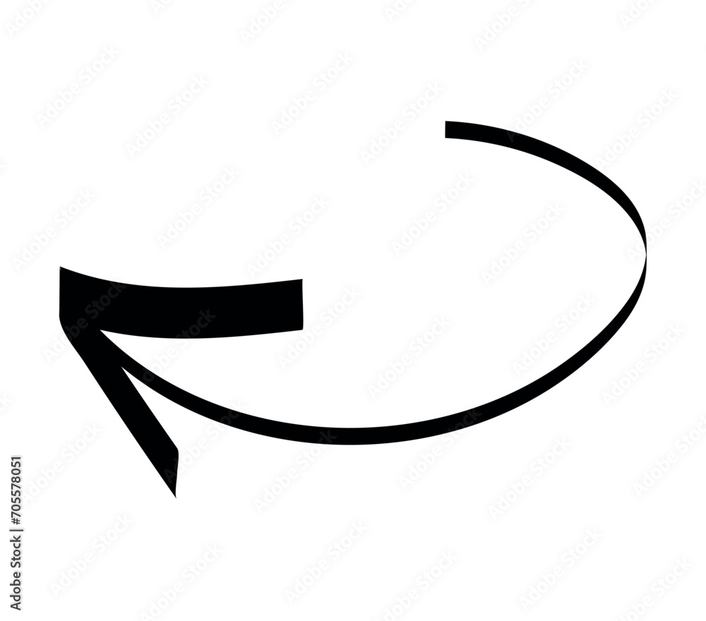 Aufkleber arrow element of black-white set. its clean outline and curve make it a visually appealing choice fo