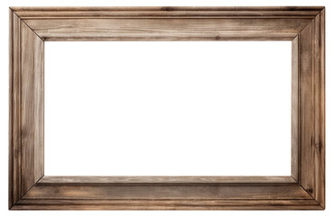 Old rustic wooden frame cut out