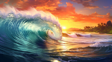 Ocean wave swirls