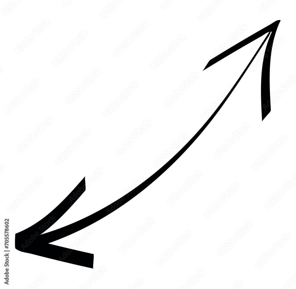 Aufkleber arrow element of black-white set. double-directional orientation of this arrow signifies versatility