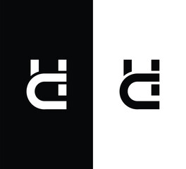 Monogram CH Letter Logo Design. Usable for Business Logo. Vector Logo