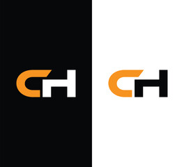 Monogram CH Letter Logo Design. Usable for Business Logo. Vector Logo
