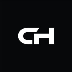 Monogram CH Letter Logo Design. Usable for Business Logo. Vector Logo