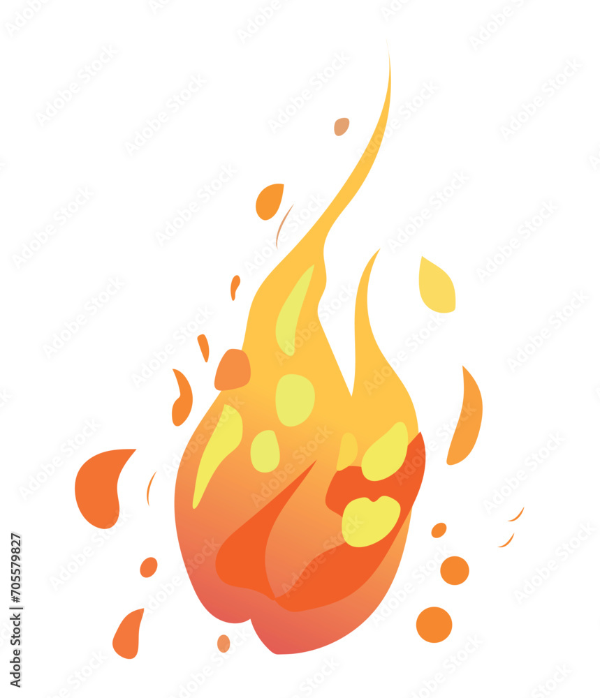 Poster fire element of colorful set. this radiant and colorful fireplace can create a striking centerpiece 