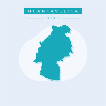 Vector illustration vector of Huancavelica map Peru