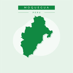 Vector illustration vector of Moquegua map Peru