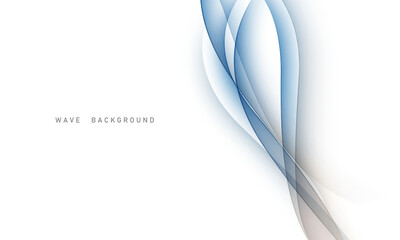 Blue waves abstract background, modern design, vector illustration