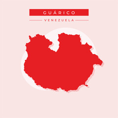 Vector illustration vector of Guárico map Venezuela