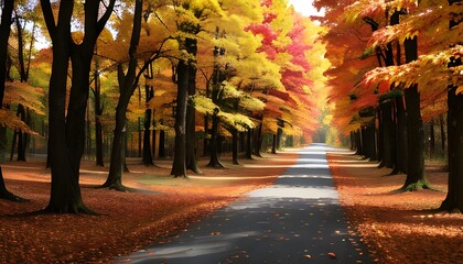 autumn alley in the park