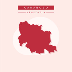 Vector illustration vector of Carabobo map Venezuela