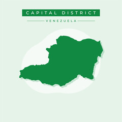 Vector illustration vector of Capital District map Venezuela