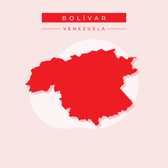 Vector illustration vector of Bolívar map Venezuela