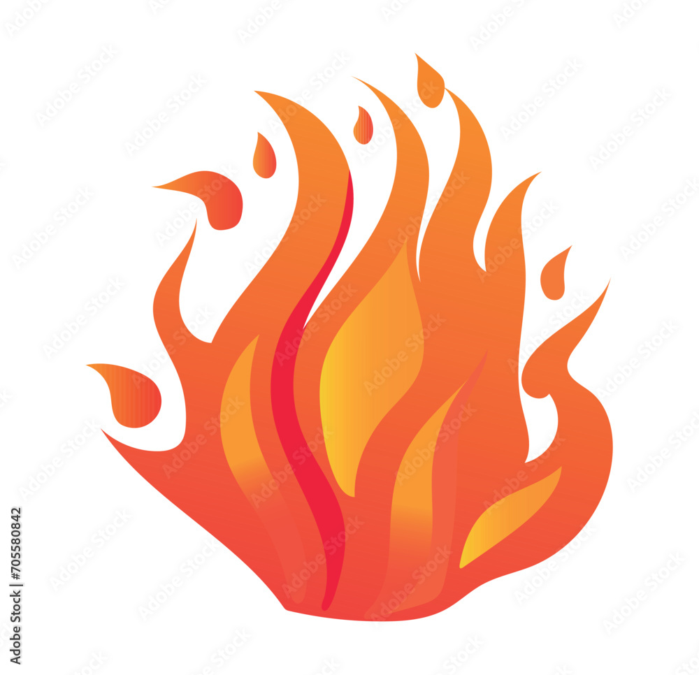 Aufkleber fire element of colorful set. its unique and colorful design of flame transform the traditional hear