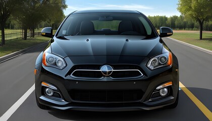 Fototapeta premium car driving on highway