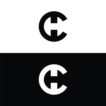 Monogram CH Letter Logo Design. Usable for Business Logo. Vector Logo