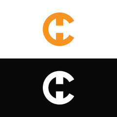 Monogram CH Letter Logo Design. Usable for Business Logo. Vector Logo