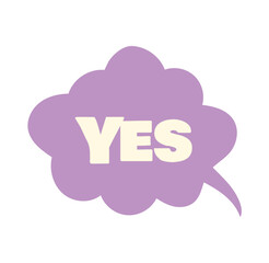 Message element of kawaii set. This kawaii-style illustration resembles a positive feedbacks with text 