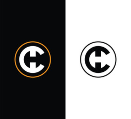 Monogram CH Letter Logo Design. Usable for Business Logo. Vector Logo