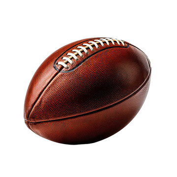 Brown Football Isolated on Transparent or White Background