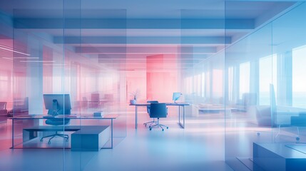 Corporate Collaboration in Modern Office Spaces - Abstract Blurred Background with Professional Workspace, Teamwork, and Business Meeting Concept
