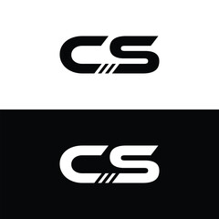 Monogram CS Letter Logo Design. Usable for Business Logo. Vector Logo