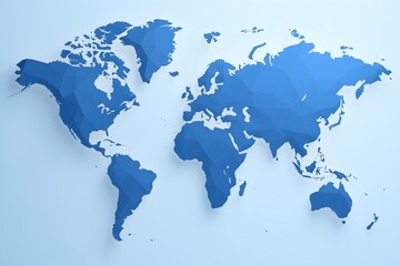 Fototapeta na wymiar a blue world map