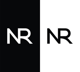 Monogram NR Letter Logo Design. Usable for Business Logo. Logo Element