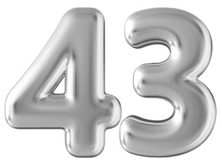 Silver 3d number 43