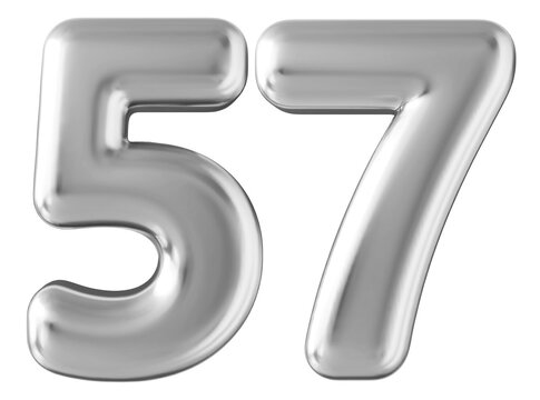Silver 3d number 57