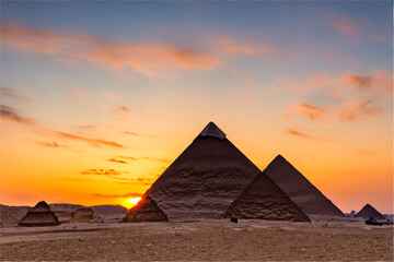 Pyramids of giza Egypt.Generative Al