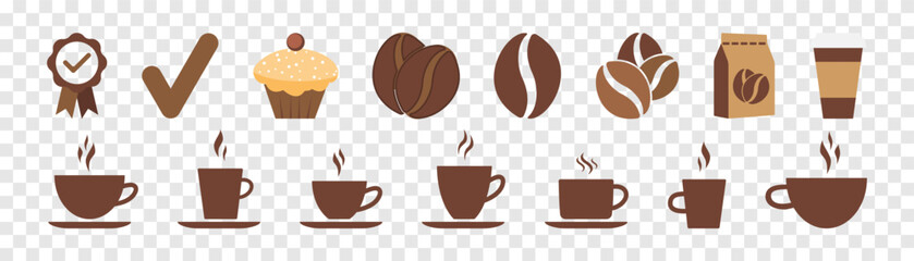 Coffee icon set. Vector