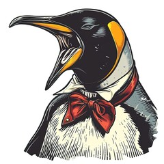 Penguin Roar Illustration