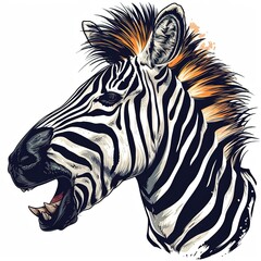 Zebra Stripes Animal Logo