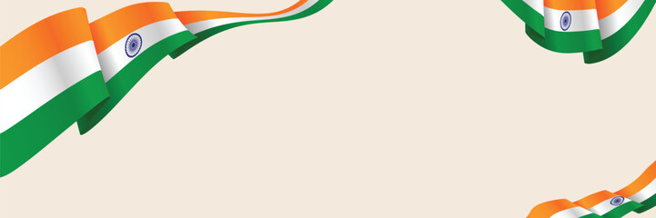 Indian tricolor national flag background vector.