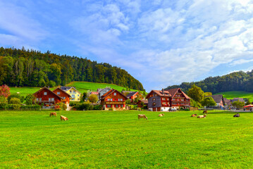 Fototapeta na wymiar Weiler Tufertschwil in der Gemeinde Lütisburg im Kanton St. Gallen (Schweiz)