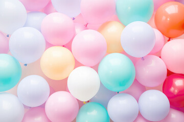 Fototapeta na wymiar Abstract colorful balloons, pastel background.