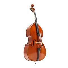 Fototapeta premium Double bass isolated on transparent background