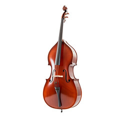 Fototapeta premium Double bass isolated on transparent background